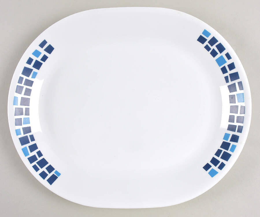 Precious Colours Sapphire Blue (Corelle) 12" Oval Serving Platter by Corning Corelle-1