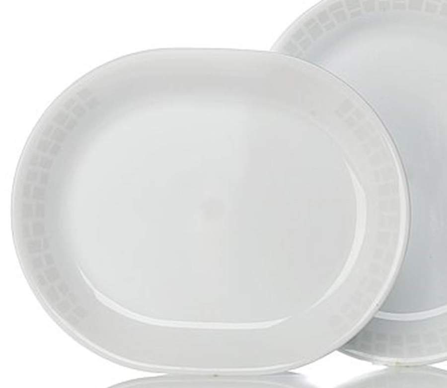 Precious Colours White Diamond (Corelle) 12" Oval Serving Platter by Corning Corelle-1
