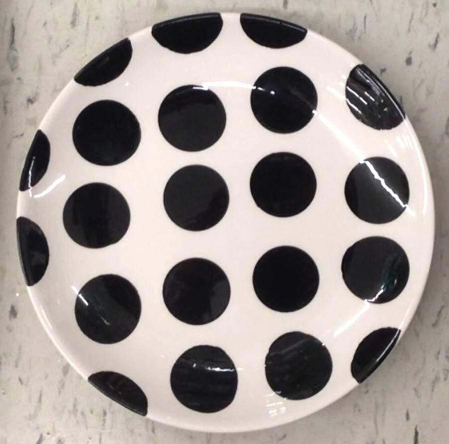 CYY4 Black Salad Plate by Clay Art-1