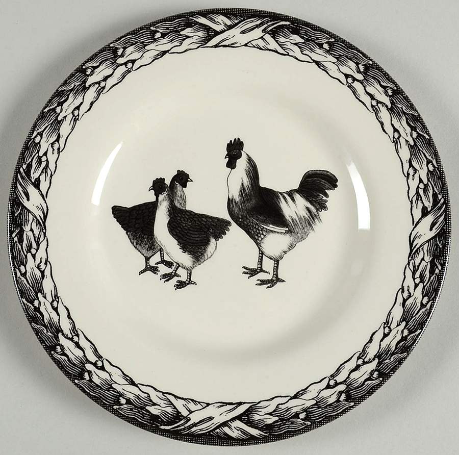 Cock & Hens Salad Plate by Carly Dodsley-1
