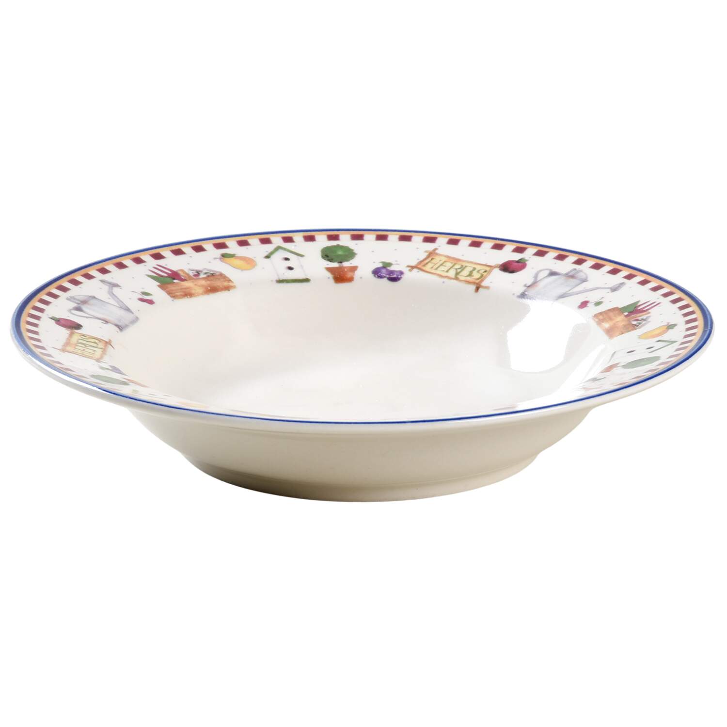 Winter's Garden Rim Soup Bowl by Cambridge Potteries-1