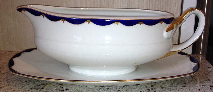 7867 Gravy Boat with Attached Underplate by Gebruder Benedikt-1