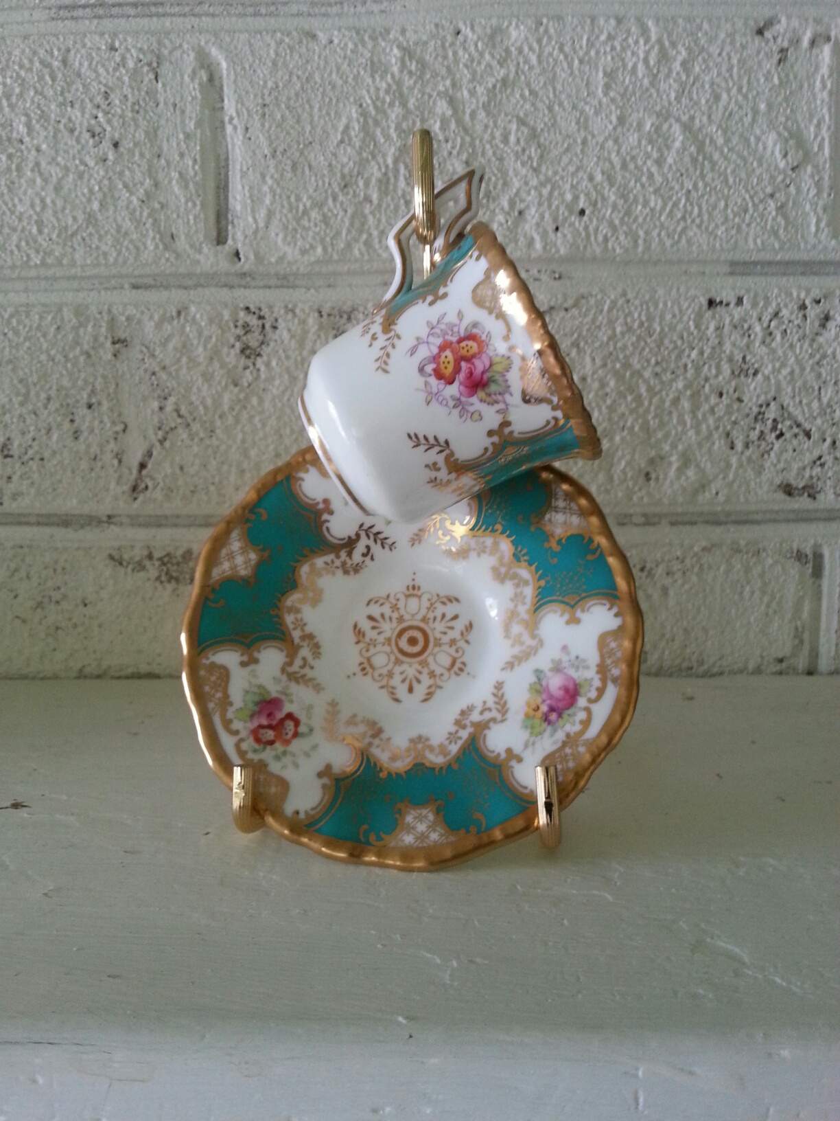 COA2665 Flat Demitasse Cup & Saucer Set by Coalport-1