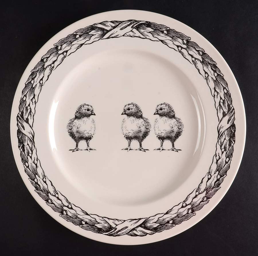 Sketch Chicks 12" Chop Plate (Round Platter) by Carly Dodsley-1