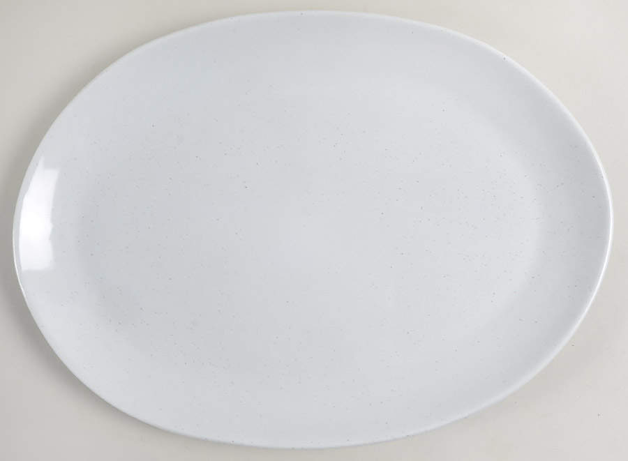 Welcome White 14" Oval Serving Platter by Crate & Barrel-1