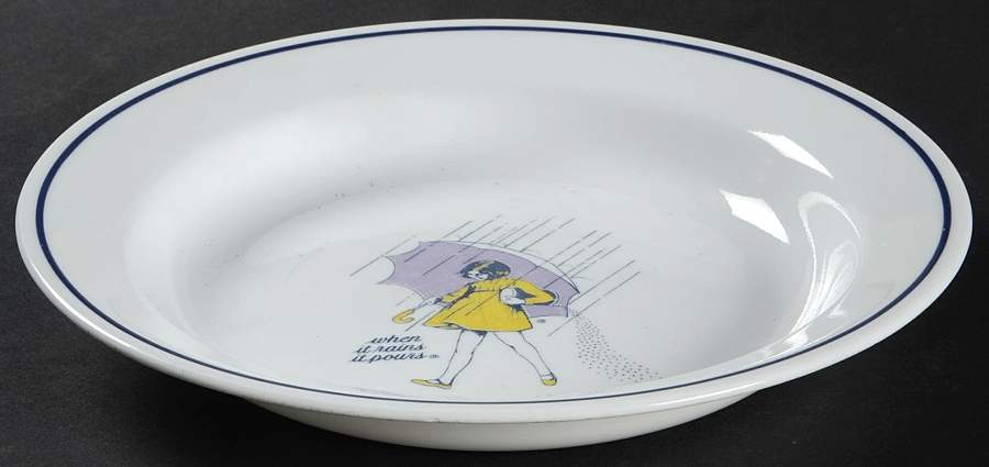 Morton Salt Rim Soup Bowl by Corning Corelle-1