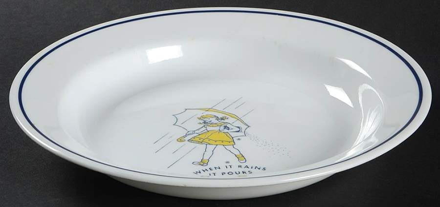 Morton Salt Rim Soup Bowl by Corning Corelle-1
