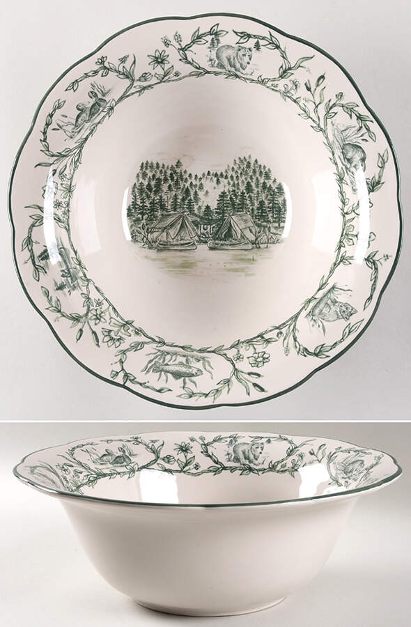 Camp 12" Round Serving Bowl by C E Corey-1