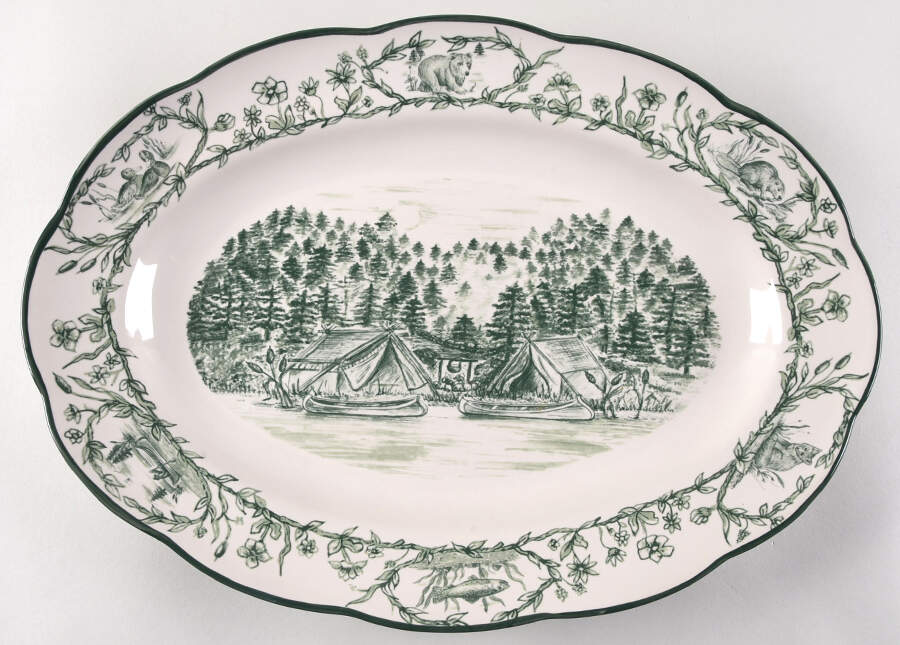 Camp 17" Oval Serving Platter by C E Corey-1