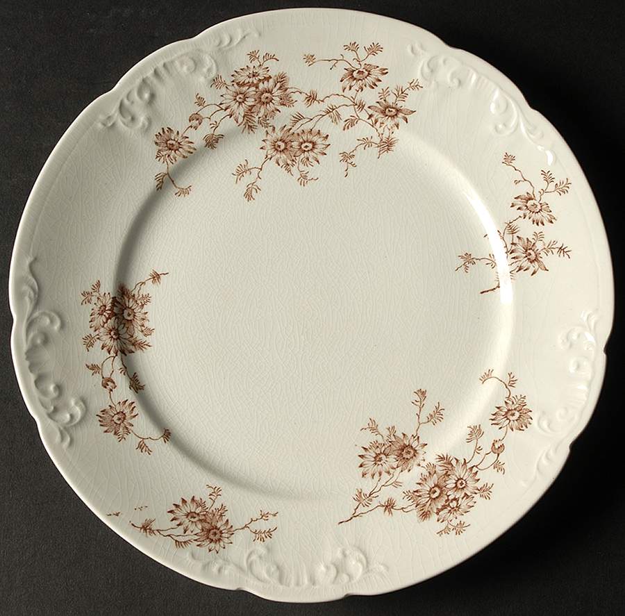 Millias Brown Luncheon Plate by F Winkle-1