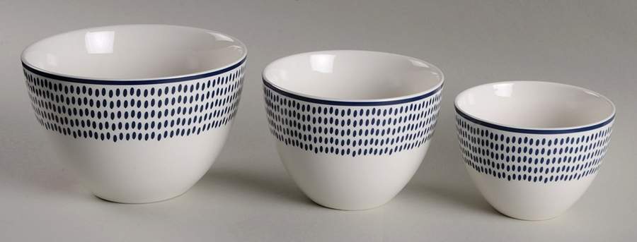 C6Y1 Navy Blue (3 Piece) Nesting Bowl Set by Cynthia Rowley-1