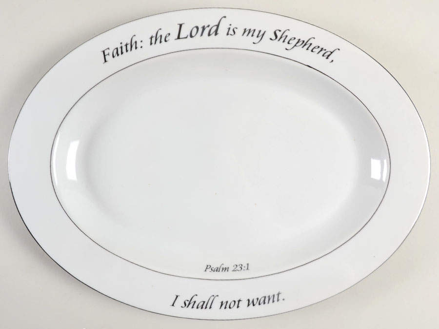 Daily Blessings 14" Oval Serving Platter by Coventry (PTS)-1