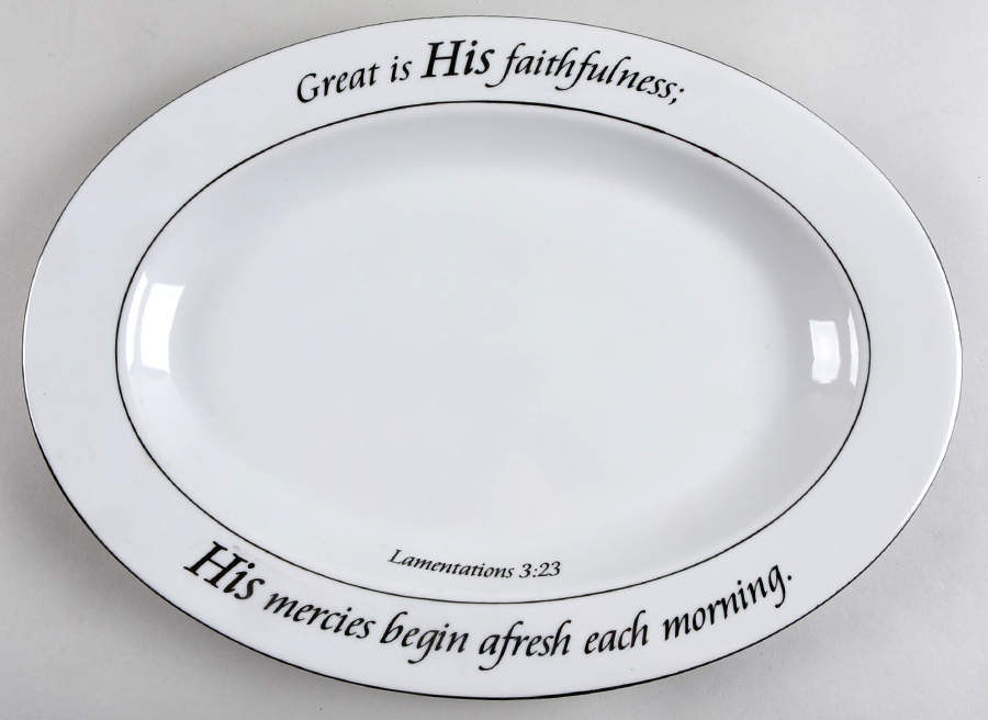 Daily Blessings 14" Oval Serving Platter by Coventry (PTS)-1