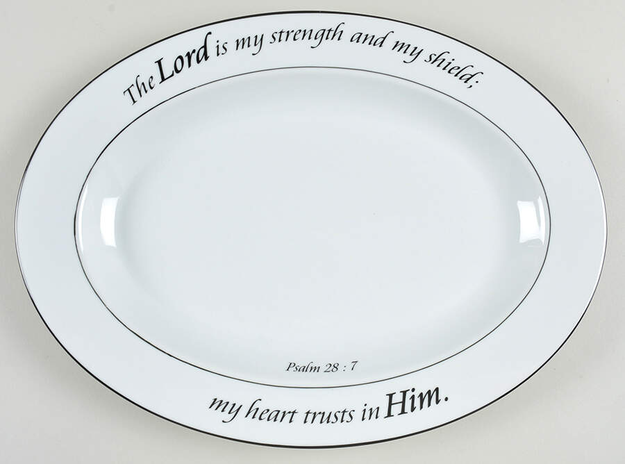 Daily Blessings 14" Oval Serving Platter by Coventry (PTS)-1