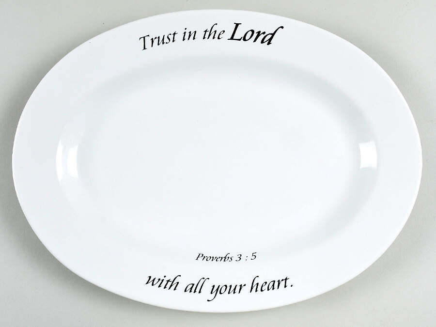 Daily Blessings 14" Oval Serving Platter by Coventry (PTS)-1