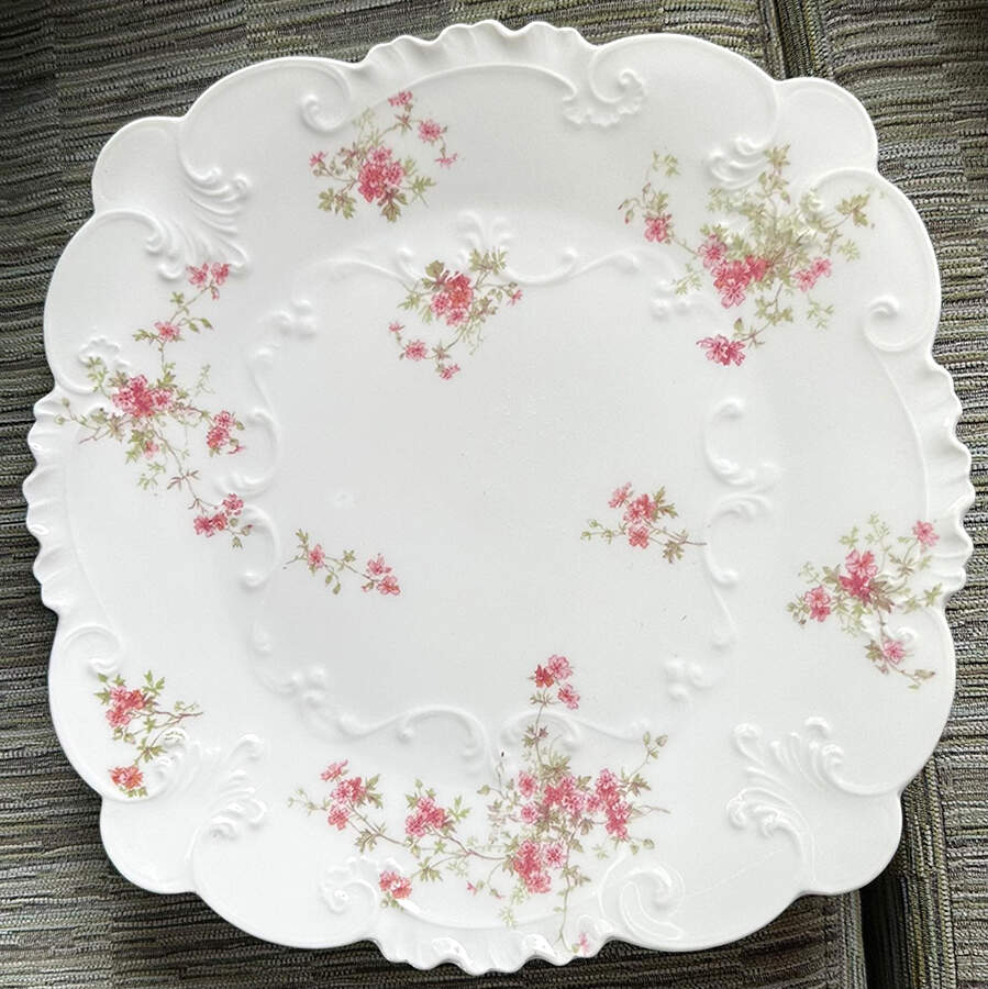 CHF1860 Square Cake Plate by Charles Field Haviland-1