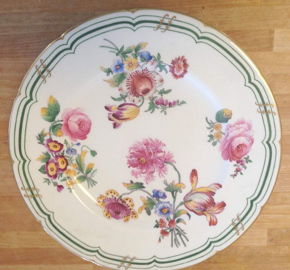 Old Coalport (Green Bands) Dinner Plate by Coalport-1