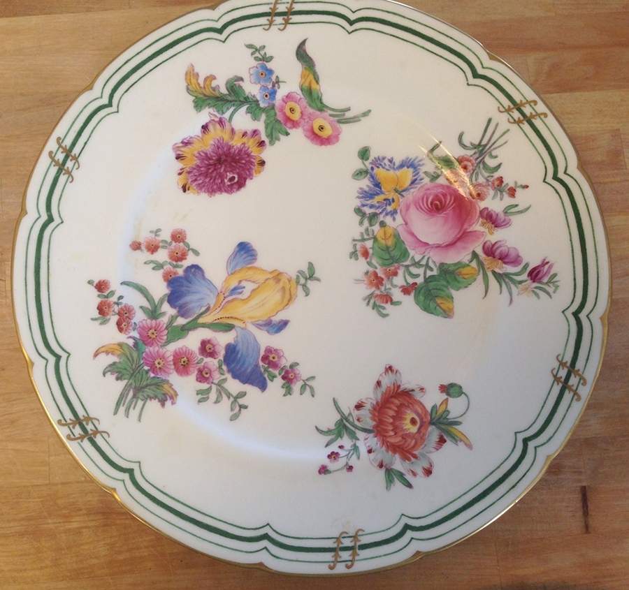 Old Coalport (Green Bands) Dinner Plate by Coalport-1