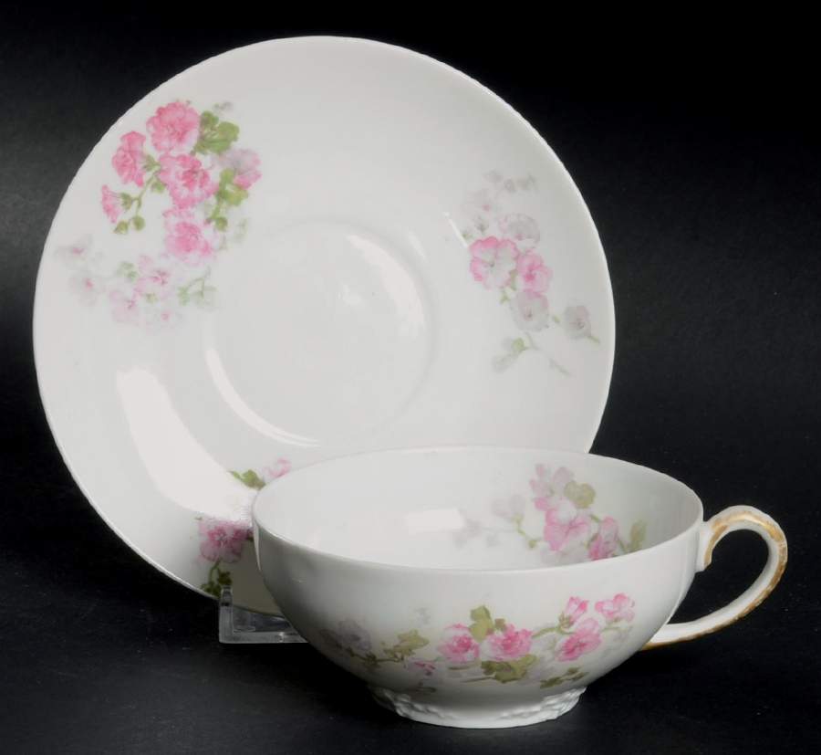 CHF1862 Flat Cup & Saucer Set by Charles Field Haviland-1