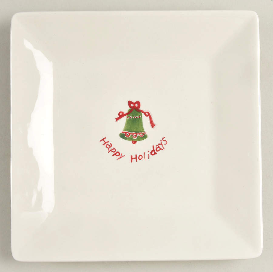 Happy Holidays Square Appetizer Plate by BIA Cordon Bleu-1