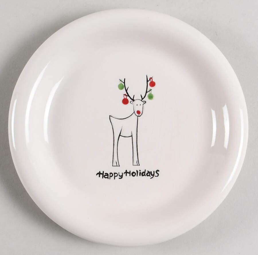 Happy Holidays Appetizer Plate by BIA Cordon Bleu-1