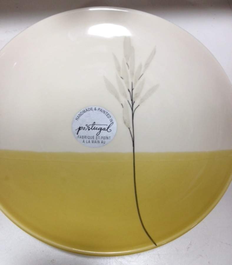 C9M8 Yellow Salad Plate by CMG Ceramicas-1