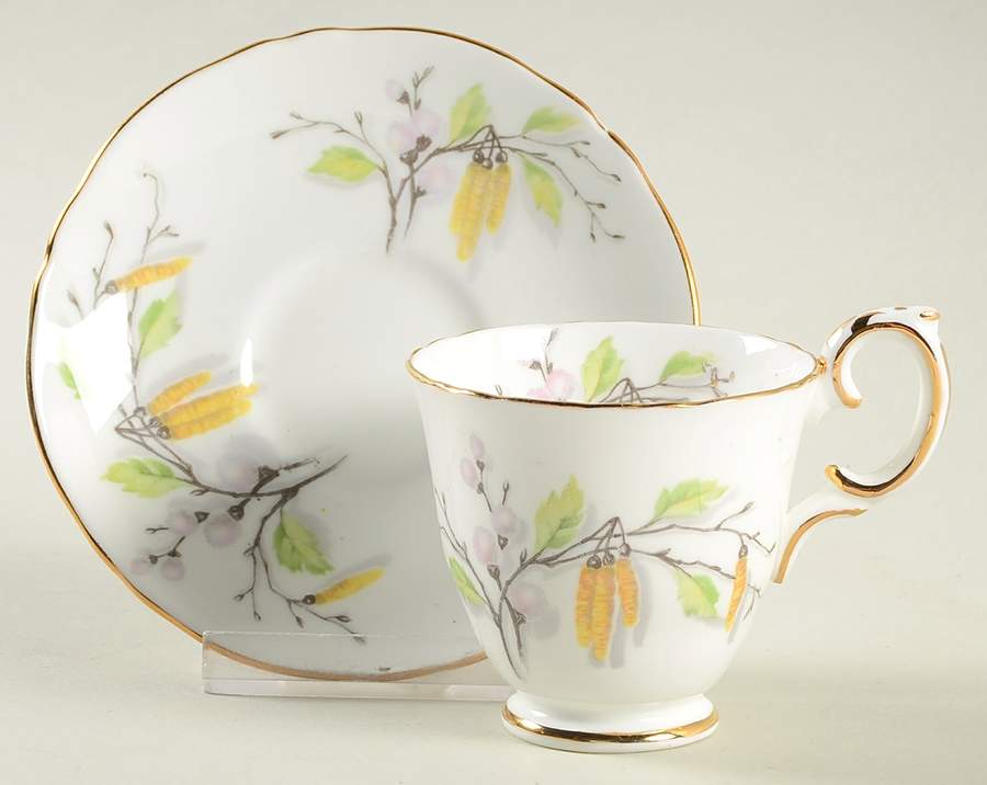 CRS208 Footed Demitasse Cup & Saucer Set by Crown Staffordshire-1
