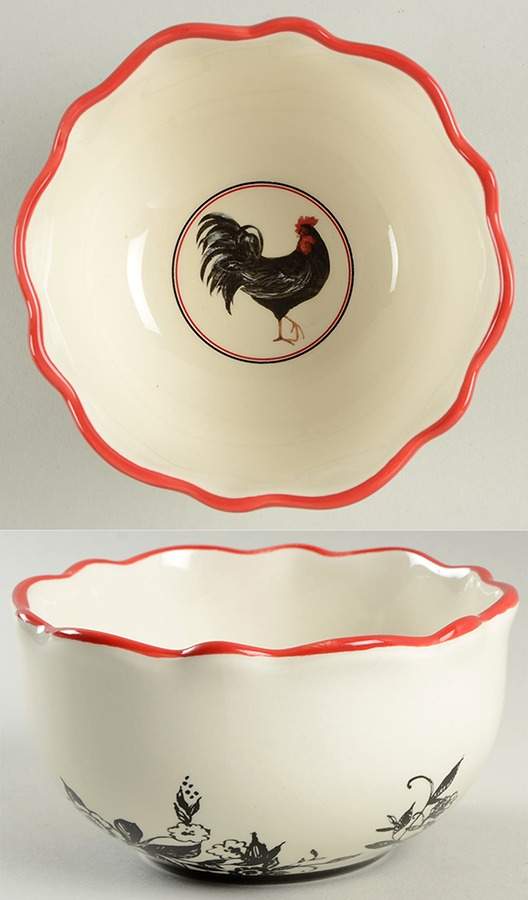 Rooster-Black 5" All Purpose Bowl by Cracker Barrel-1
