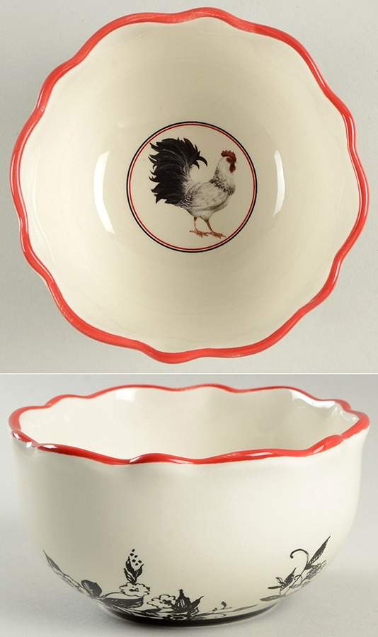 Rooster-Black 5" All Purpose Bowl by Cracker Barrel-1