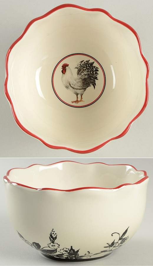 Rooster-Black 5" All Purpose Bowl by Cracker Barrel-1
