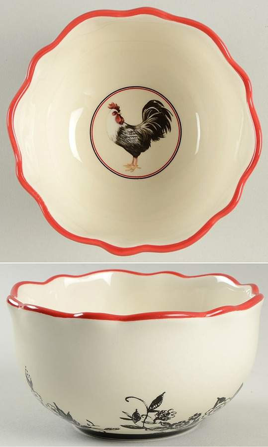 Rooster-Black 5" All Purpose Bowl by Cracker Barrel-1
