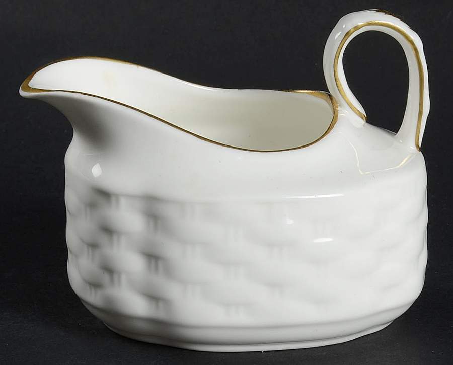 Nantucket (Gold Trim) Strawberry Basket Creamer Only by Coalport-1
