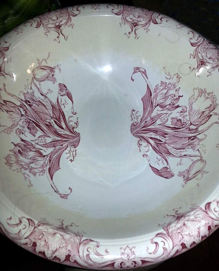 Alberta Mulberry Bowl for Large Pitcher & Bowl Set by F Winkle-1