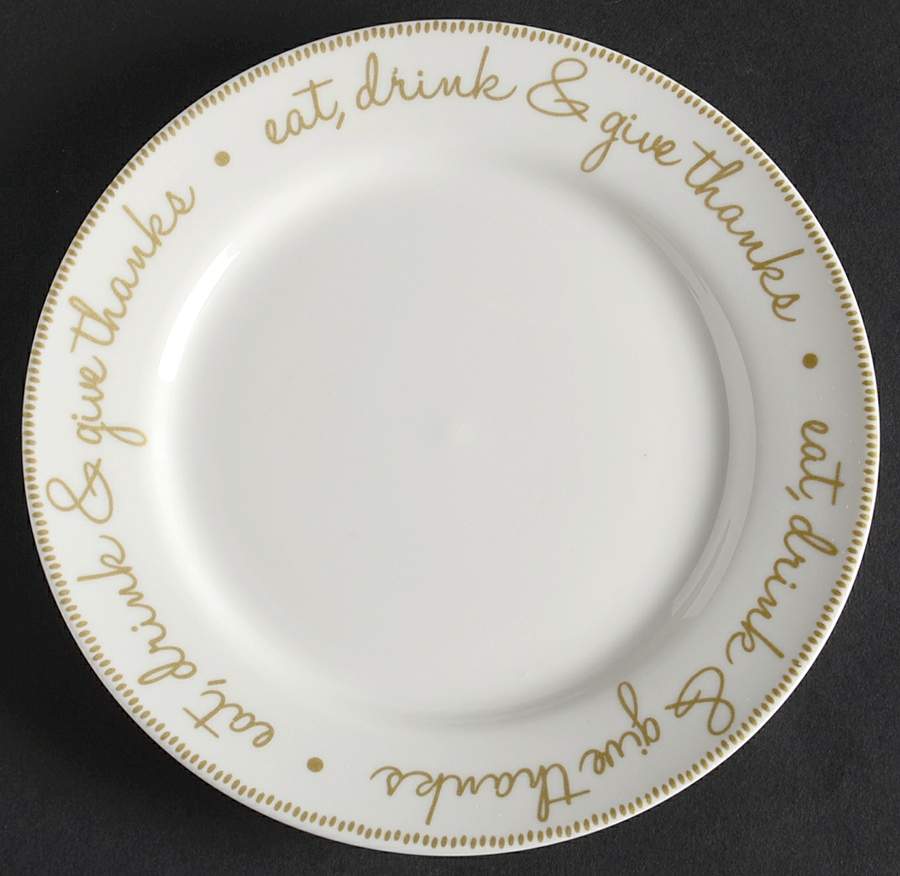 Eat, Drink & Give Thanks Appetizer Plate by Ciroa-1