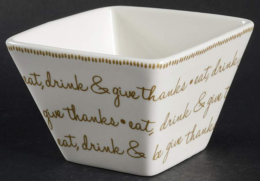 Eat, Drink & Give Thanks Individual Appetizer Bowl by Ciroa-1