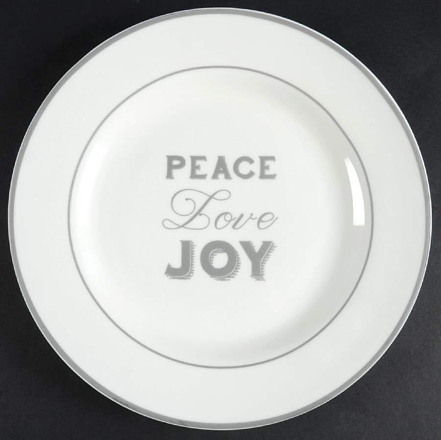 Peace Love Joy Dinner Plate by Ciroa-1