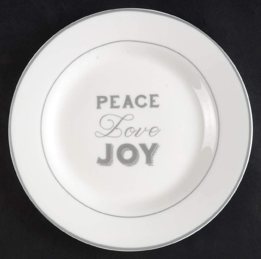 Peace Love Joy Salad Plate by Ciroa-1