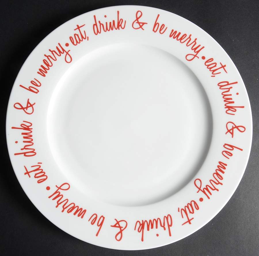 Be Merry Red Dinner Plate by Ciroa-1
