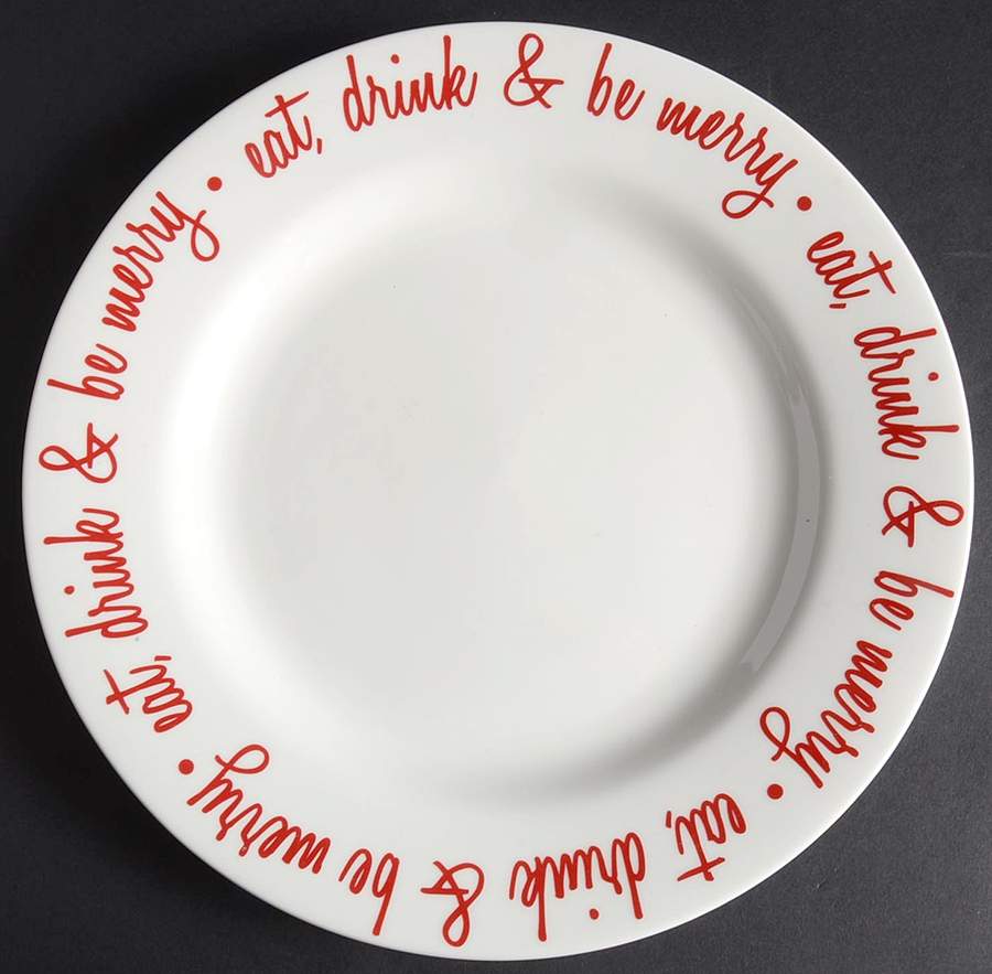 Be Merry Red Dinner Plate by Ciroa-1