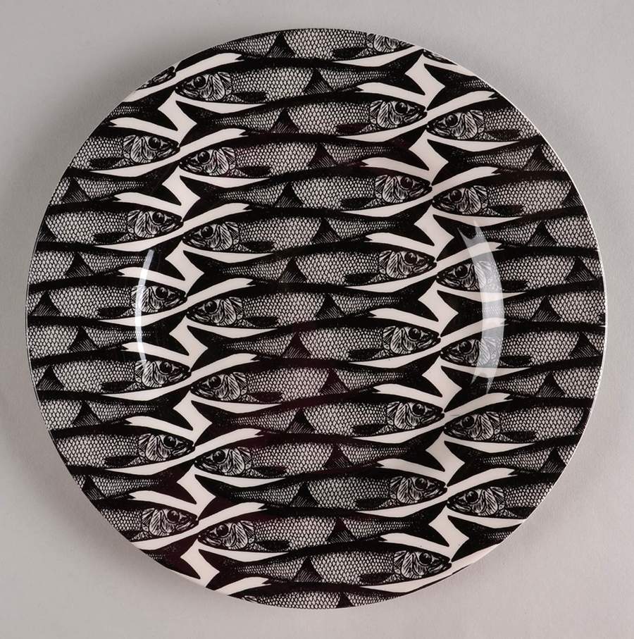 Rush Hour Black Salad Plate by Carly Dodsley-1