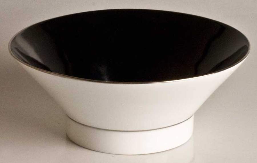 Twiggy Black and White (Platinum) Soup/Cereal Bowl by Jean Louis Coquet-1