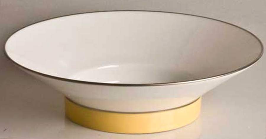 Twiggy White and Grapefruit (Platinum) Soup/Cereal Bowl by Jean Louis Coquet-1