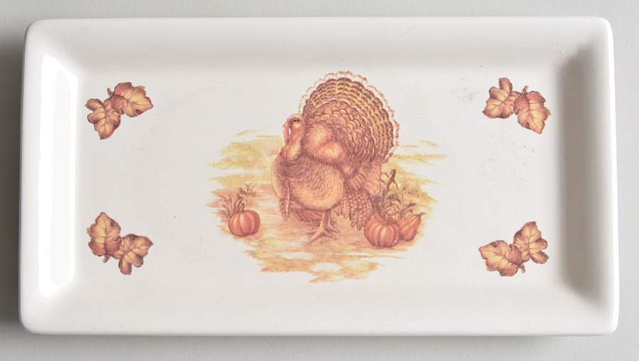 Thanksgiving Traditions 8" Rectangular Tray by Cracker Barrel-1