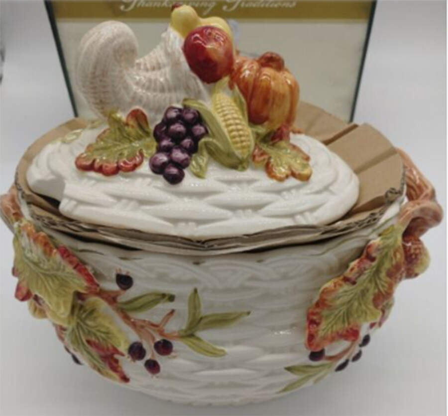 Thanksgiving Traditions Tureen &  Lid by Cracker Barrel-1