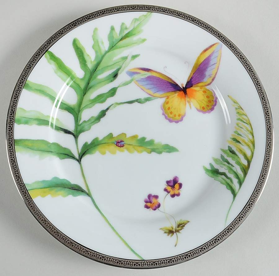 Grand Buffet Platinum (Butterfly) Luncheon Plate by Charter Club-1