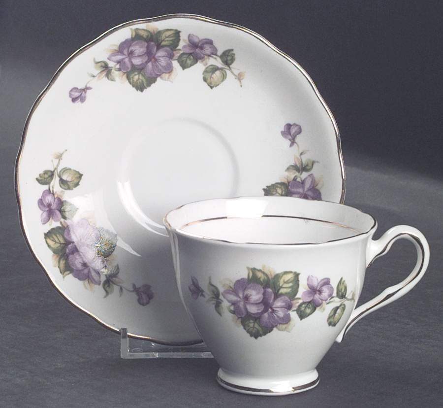 6738 Footed Cup & Saucer Set by Colclough-1