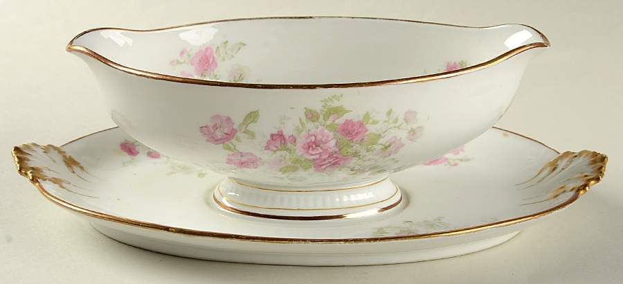 CHF1895 Gravy Boat with Attached Underplate by Charles Field Haviland-1