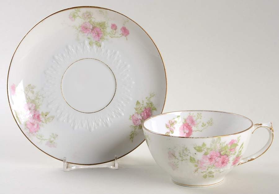 CHF1895 Flat Cup & Saucer Set by Charles Field Haviland-1