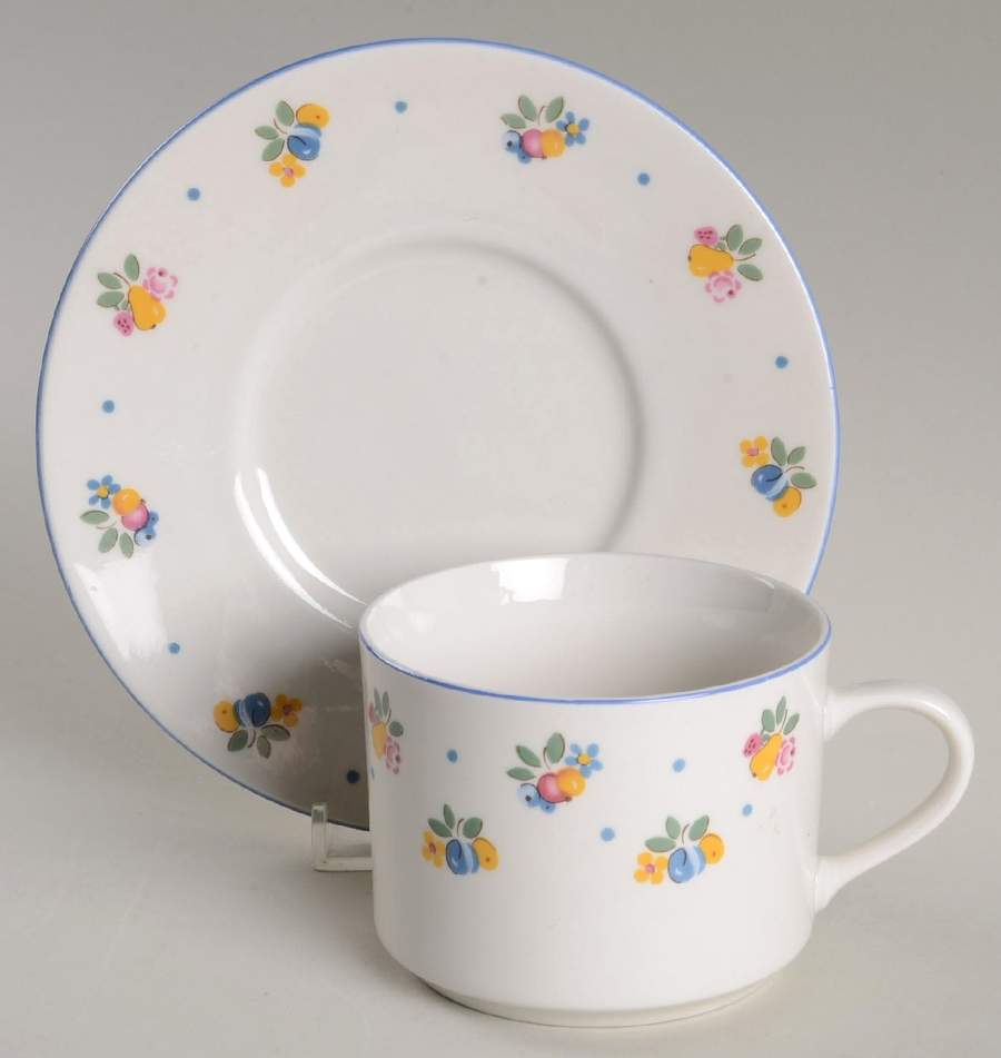 CHP33 Flat Cup & Saucer Set by China Pearl-1