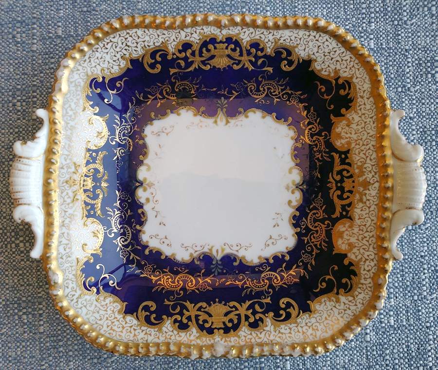 Z976 Square Handled Cake Plate by Coalport-1